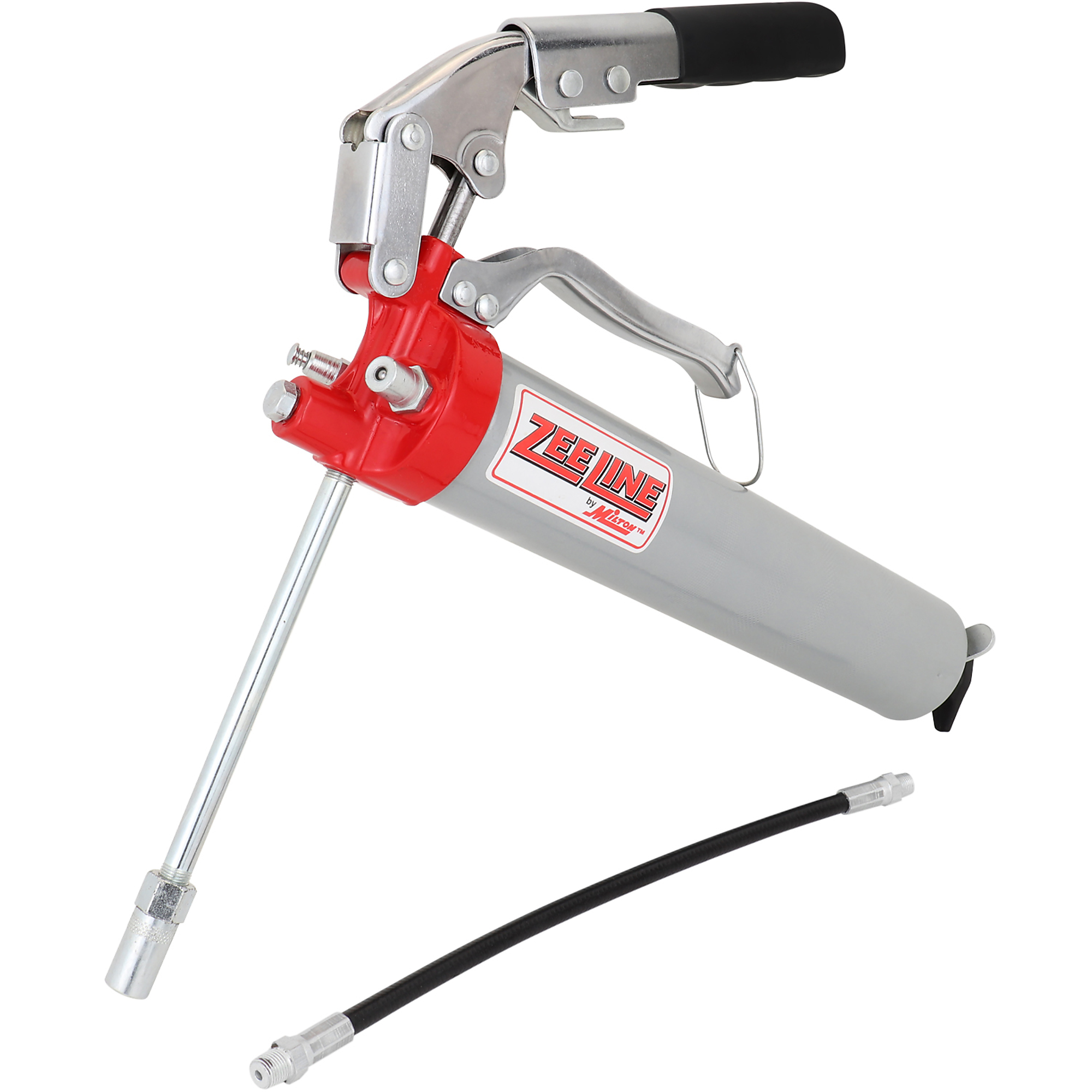 Zee Line Heavy-Duty Dual Action Grease Gun — 7000 PSI, Aluminum Head, Telescoping Handle, Knurled Barrel, Model# ZEHD6